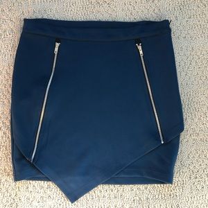 TOBI Zippered Blue Envelope Skirt